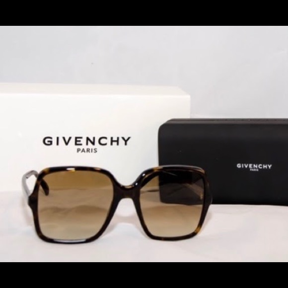Givenchy Dark Havana Brown Gradient Square Sunglasses Case not included main image 8